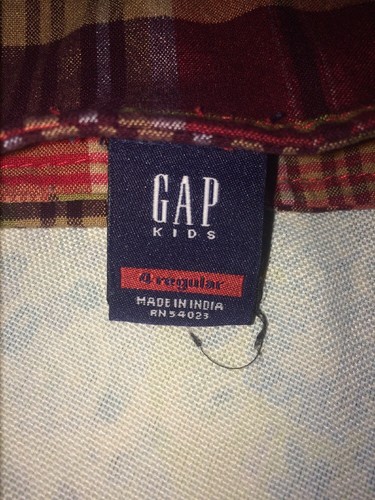 Plaid Skirt Skort Girls Sz 4 Gap Kids Purple Red Orange School - Picture 3 of 3