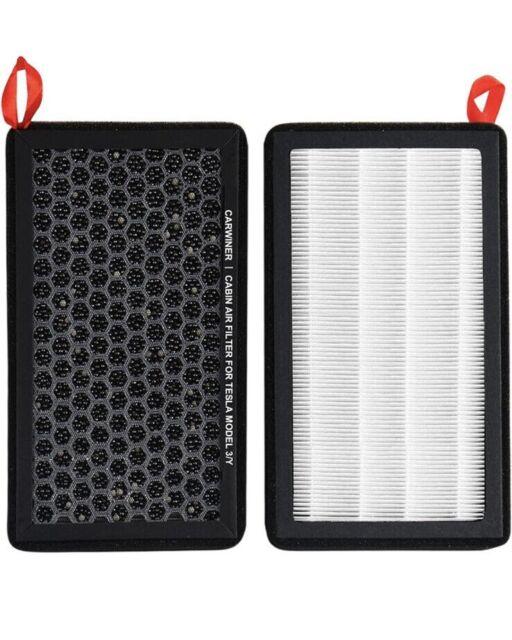 Carwiner Cabin Air Filter for Tesla Model 3/Y with Activated Carbon HEPA Carwiner Cabin Air Filter for Tesla Model 3/Y with Activated Carbon HEPA