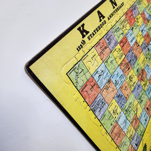 Kansas 125th Statehood Anniversary jigsaw puzzle. Austin Peirce 1985. XLNT cond. - Picture 5 of 11