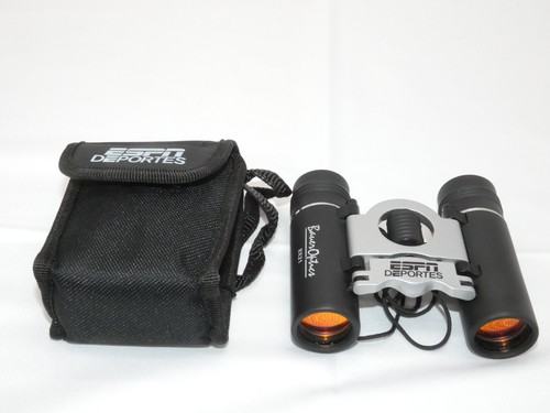ESPN Deportes Fernglas Bauer Optik 8x21 Werbeartikel schwarz Etui Werbung