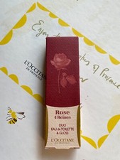 L'Occitane Rose 4 Reines Duo Eau de Toilette Lip Gloss .19 oz NIB