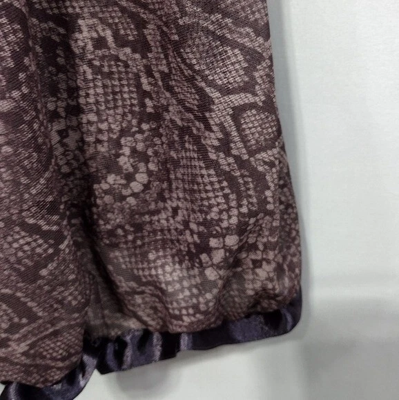 Vestido Babydoll Para Mujer Estampado Animal Encaje Floral Para Mujer M Marrón Boho Romántico Foto 3 de 4