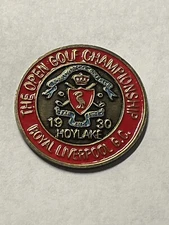 Rare 1930 Open Championship 1" Coin Style Golf Marker - Bobby Jones Winner!