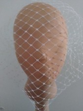 Bridal Easter Prom Derby Mothers Day White birdcage netting veil headband