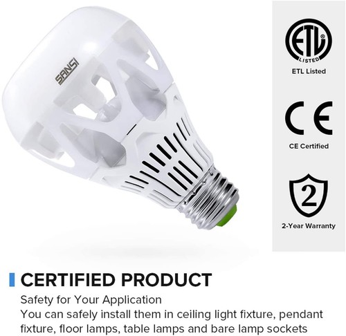 4 Pack 18W=250W LED Light Bulb Non-Dimmable Lamps 3000/5000K Energy Saving A21 - Picture 6 of 16