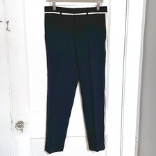 VINCE Navy Tuxedo Side Stripe Dress Pants women's size 6 Trousers Wool