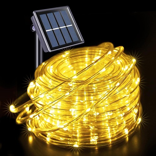 Cadena de luces 50/100 LED con energía solar fiesta Pascua jardín exterior lámpara impermeable - Imagen 23 de 25