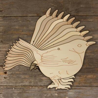 10x Holz Zaunkönig Vogelseite auf Pearching Bastelform 3 mm lagig britische Wildtiere