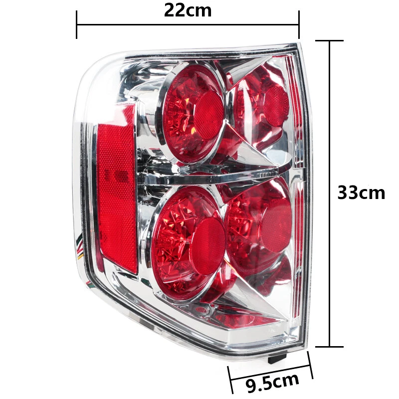 Cubierta de luz trasera sin bombilla 2 piezas para Honda Pilot 2006-2008 Foto 4 de 4