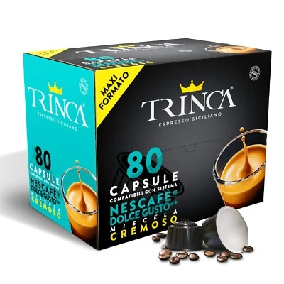 Caffè Trinca 80 Dolce Gusto Miscela Cremoso 8 confezioni da 10 Capsule