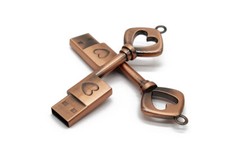 1/2TB 512GB Vintage Metal Copper Key Pendrive Usb Flash Drive Memory Stick Gifts