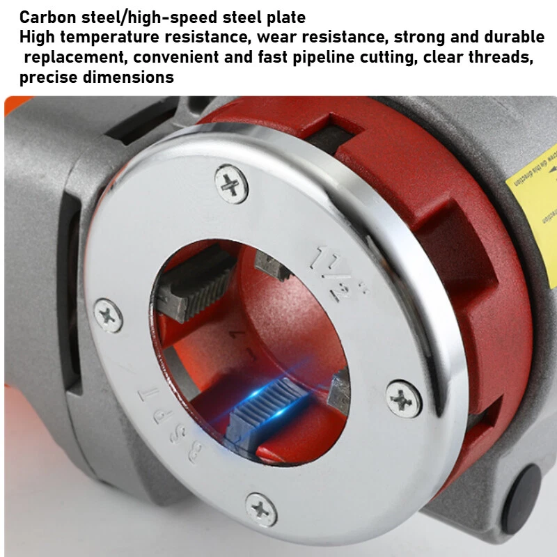 2KW/2.3KWW 110V/220V Handheld Electric Pipe Threader Threading Machine 4/6 Dies - Image 2 of 4