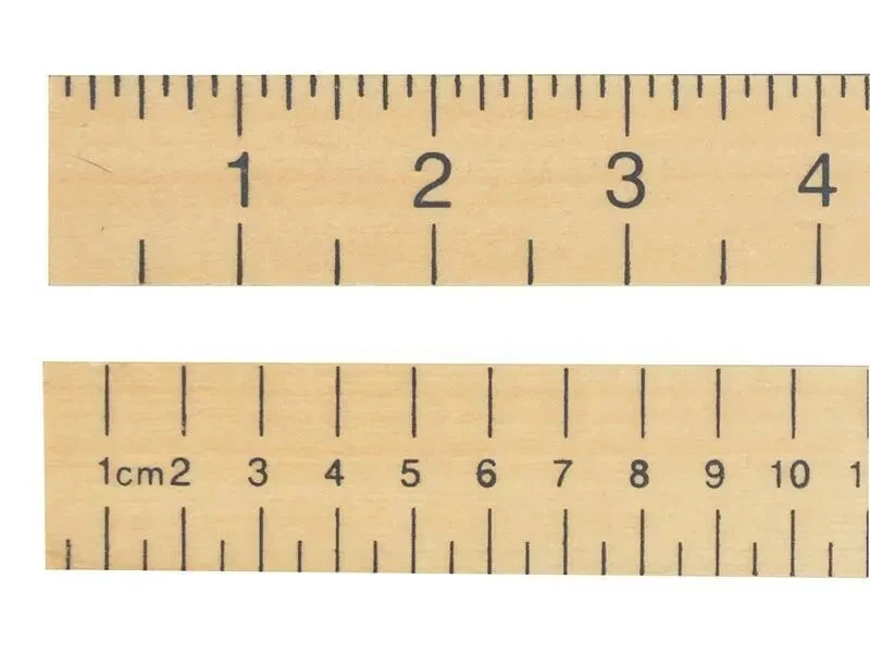 Hardwood 1 One Metre Stick Plain Yard Inches Double Sided DIY 100cm Ruler Wooden - Image 3 of 4