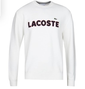 white lacoste jumper