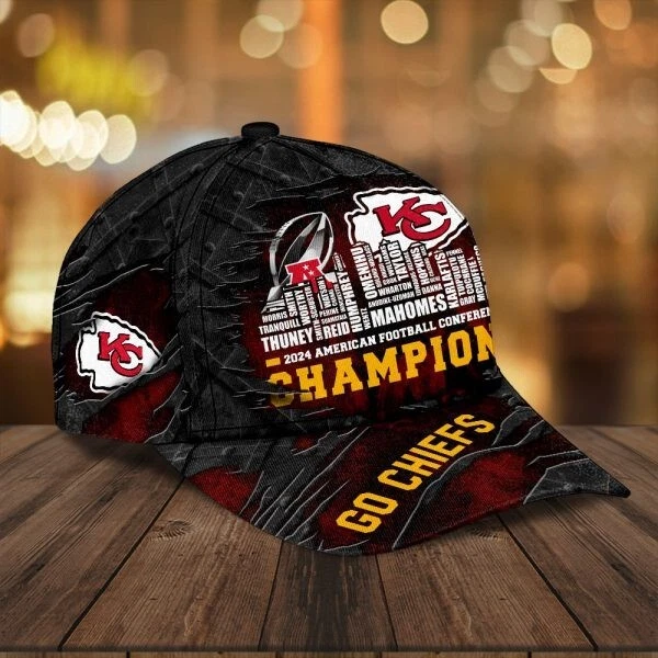Kansas Chiefs Champions Football Cap, Kansas Chiefs Classic Cap, Game Day Football Cap
