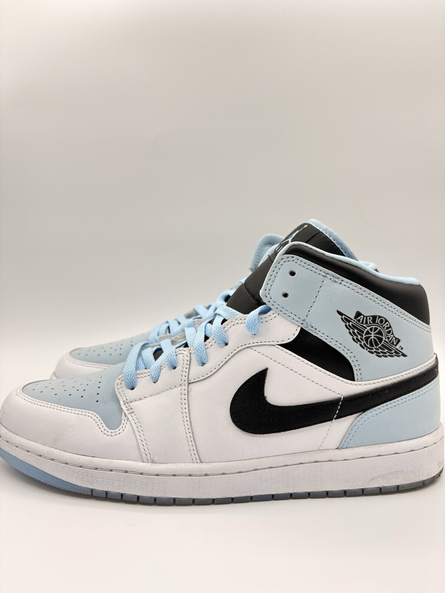Nike Men's Air Jordan 1 Mid SE Size 12 White Ice Blue