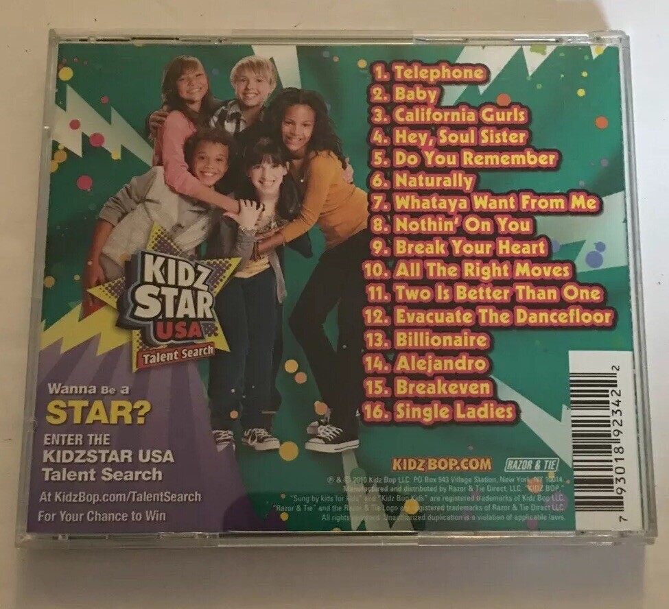 Kidz Bop 18 By Kidz Bop Kids Cd 2010 Razor Tie For Sale Online Ebay