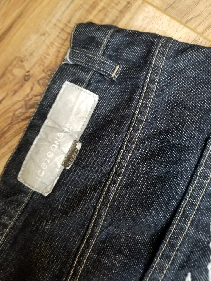 Ice Jeans Italiano Poker Años 90 Ropa de Calle Skate Punk Tarjeta 44 x 38.5 Suelto Largo De Colección Foto 3 de 4