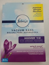 3 Febreze Vacuum Bags HOOVER Y Z WindTunnel Savvy Tempo Widepath TurboPower NEW