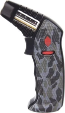 Big Side Torch Table Jet Lighter Butane Butane Refillable w/ Gift Box Gray Camo