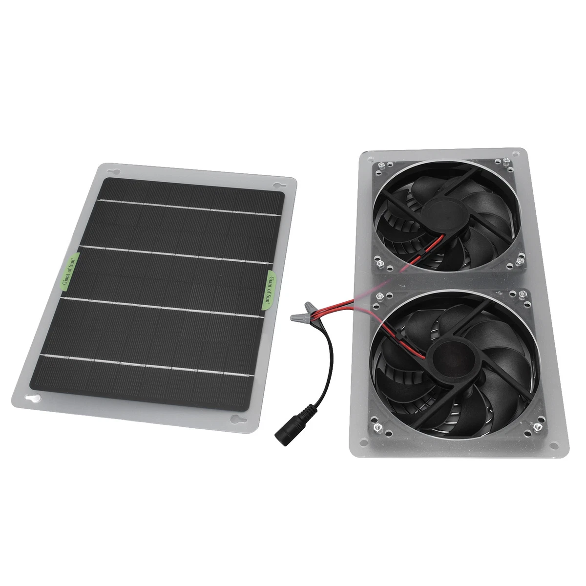 Solar Panel Fan Kit 100W 12V Waterproof Portable Dual Exhaust Fan Solar  Panel BS | eBay