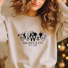 Mickey and Co Est Sweatshirt, Family Trip 2025 Hoodie, Family Matching Crewneck