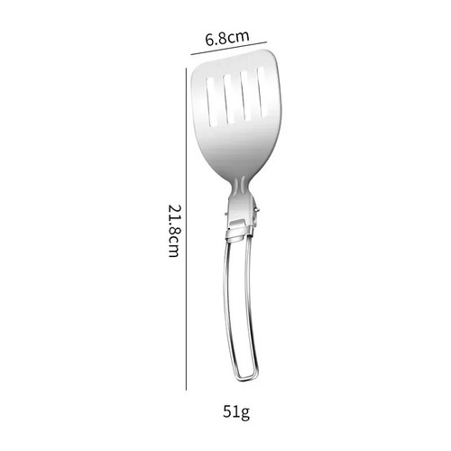 Stainless Steel Field Kitchenware Camping Folding Soup Ladle Funnel Spoon New - Picture 10 of 21