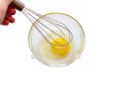 Display Faux Food Prop Suspended Whisk In Bowl With Egg Pop Art New