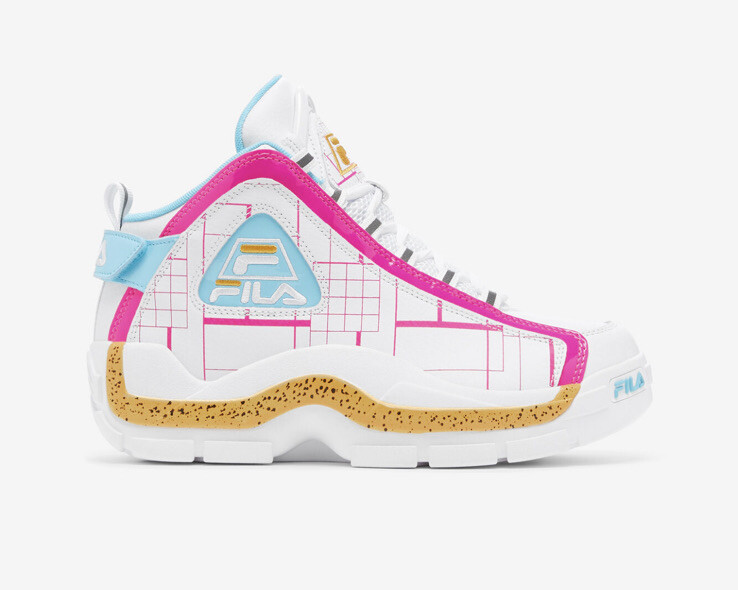 Fila Grant Hill 2 in WHITE Barbie PINK GLO LEMON retro vintage 80s