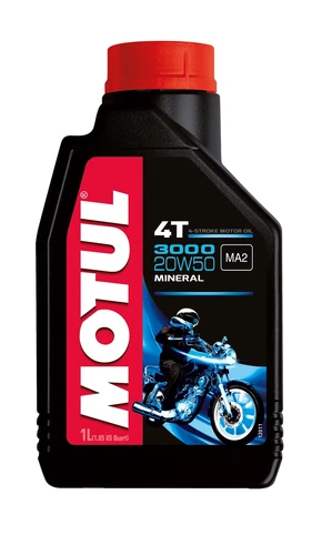 Motul 3000 4T 20W50 Mineral 4-Stroke Engine Oil 1 Liter Can