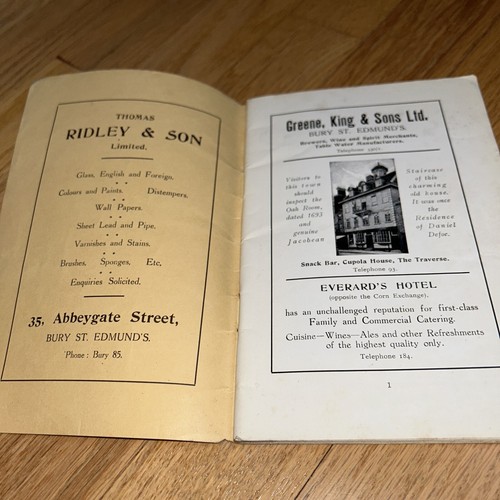 1940s BURY ST. EDMUND'S OFFICIAL GUIDE Book - Imagen 2 de 10