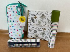 Paperchase Polka Dot  Pencil case, Wilko Colour pencils and Gel pen