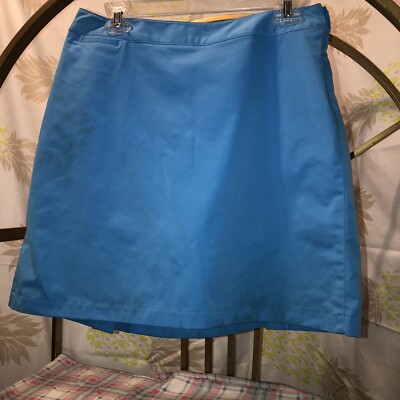 Women's Adidas Climacool Golf Solid Blue Golf Skirt/Skort Sz 8 Side Zip