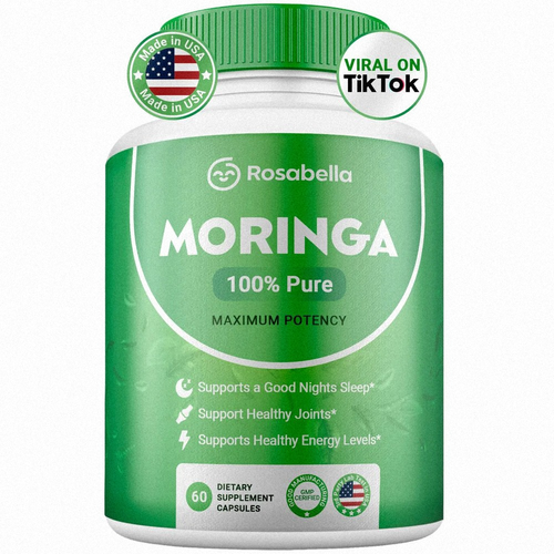 Rosabella Moringa Leaf Powder Capsules - 800mg of Pure Nutrient 60 Count 40% OFF - Picture 5 of 10