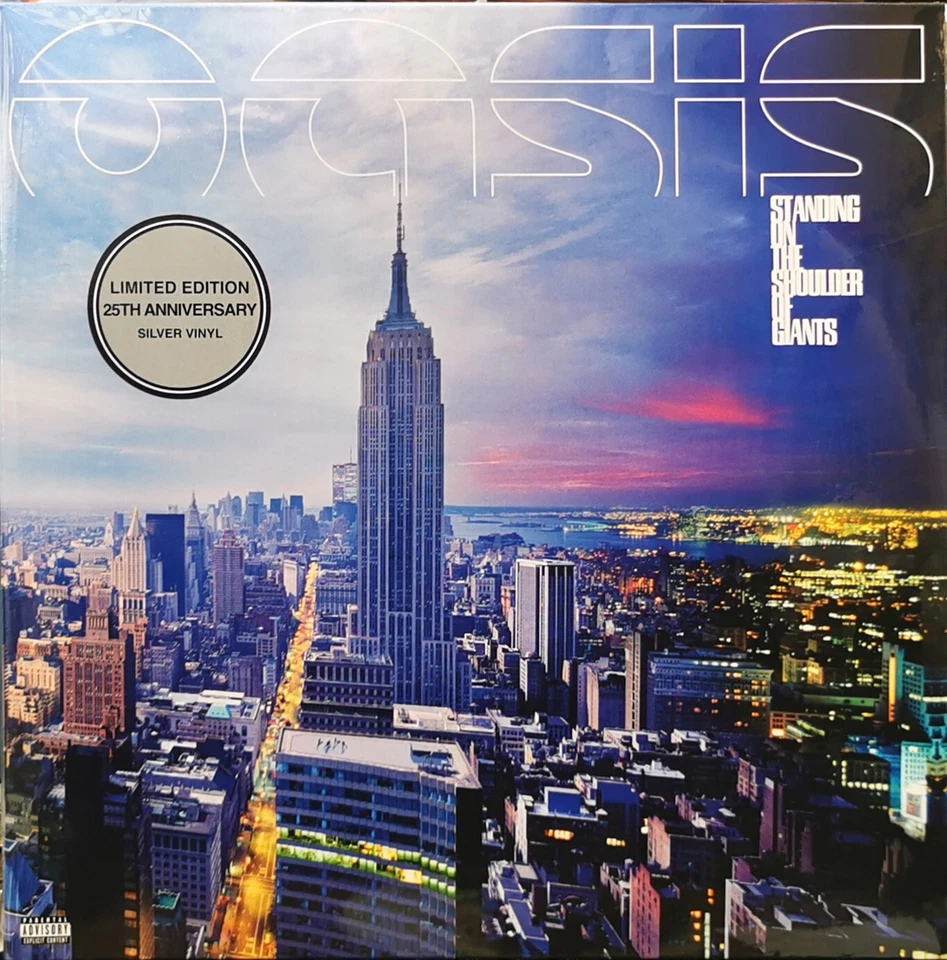 OASIS LP x 2 Standing On the Shoulder of Giants SILVER VINYL 25th Anniversary NE - Image 2 of 4