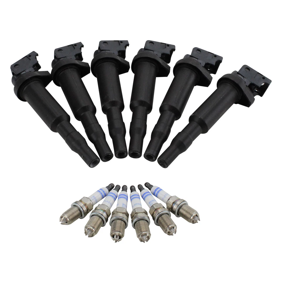 Комплект из 6 катушек зажигания и свечей зажигания Bosch (платина) для BMW E46 E83 325Ci X3 - Изображение 2 из 3