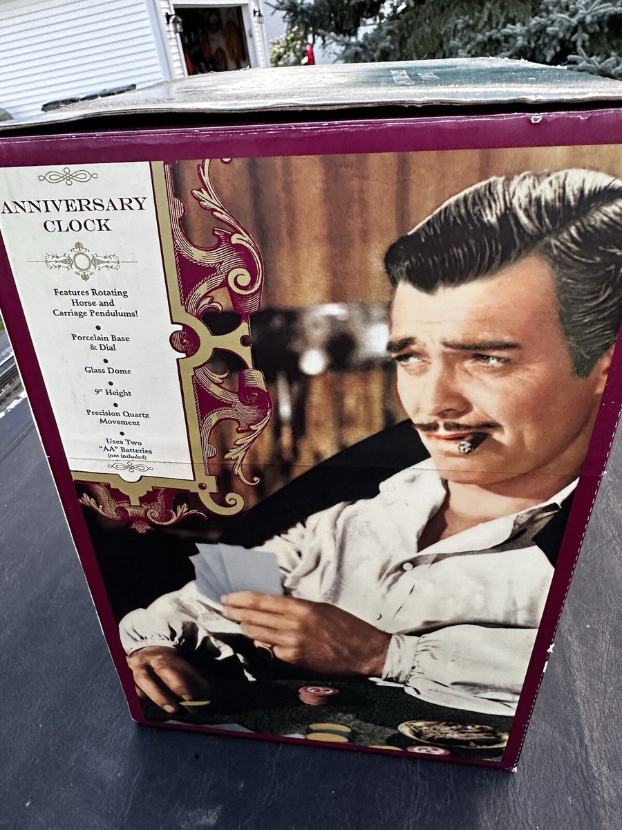 Gone With The Wind Anniversary Clock w/Horse & Carriage