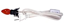 Single Light Replacement Clip in Lamp Cord with On/Off Switch - orange bulb (5)