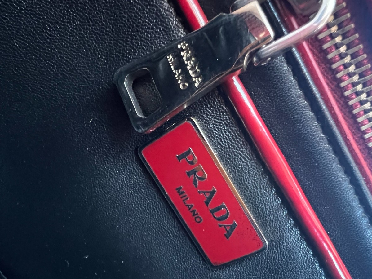 Authentic Prada Saffiano Red Patent Leather Large Galleria Tote