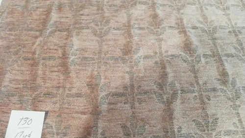 Light Gold Leaf Print Chenille Upholstery Fabric  1 Yard  R130 - Afbeelding 1 van 1