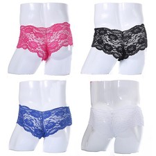 Mens Lace Thong G-String Sissy Pouch Panties Bikini Underwear Briefs Lingerie