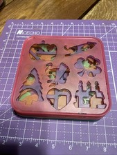 1980s Tupperware 8 Stencil Art Set EUC Letters Animals Shapes Tuppertoy No Case