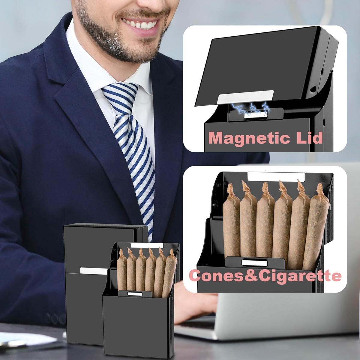 Electric Cigarette Rolling Machine Automatic Cone Loader Portable Pre  Rolled Con