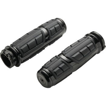 Ciro 54023 Black Chicane Hand Grips for Harley Cable Operated Throttle - Picture 1 of 1