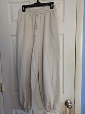 Wild Fable High-Rise Fleece Sweatpants - Beige, XS