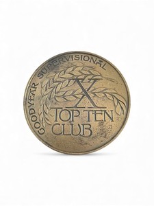 Goodyear Top Ten Club Award Medal 4" 1979–1980 Supervisional Bronze Employee Rec