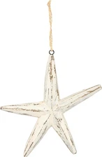 Primitives By Kathy Rustic Starfish Hanging Beach House Decor Nautical White