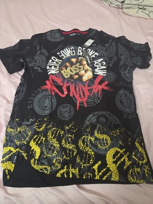 Contender Black Graphic Tee Never Going Broke Again Boss XL