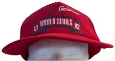 VINTAGE 1982 ST. LOUIS CARDINALS WORLD SERIES CHAMPIONS MLB RED SNAPBACK HAT CAP