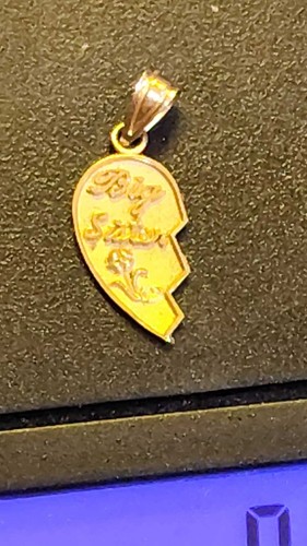 14k Gelbgold Große Schwester Break Apart Charm Anhänger - Bild 2 von 3
